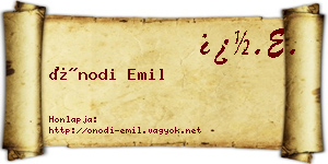 Ónodi Emil névjegykártya