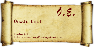 Ónodi Emil névjegykártya