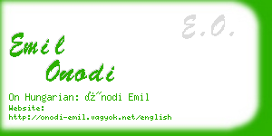 emil onodi business card